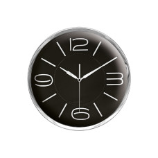 ATHENA305 SİYAH-GÜMÜŞ METAL ÇERÇEVE DUVAR SAATİ (360 MM)